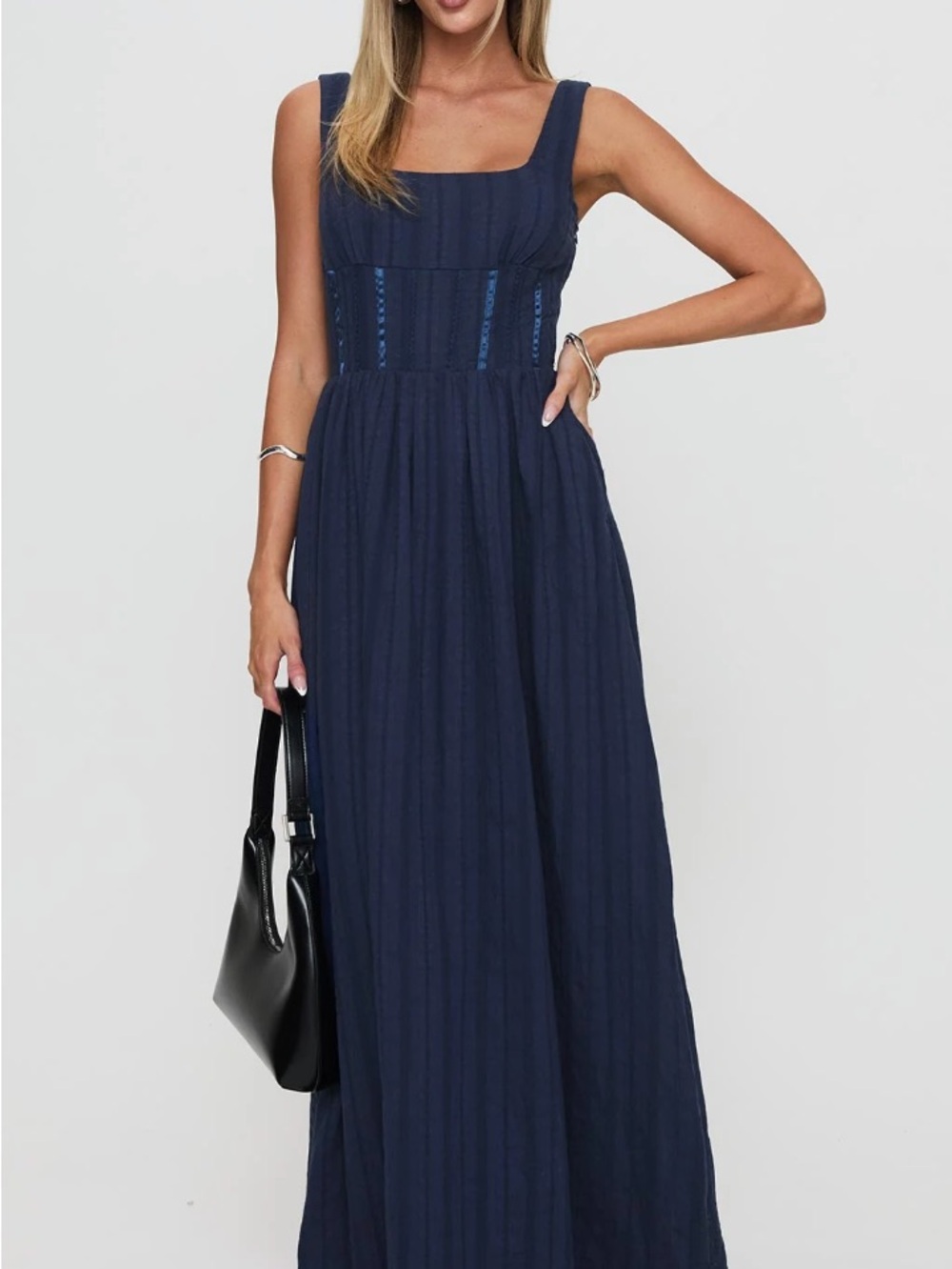 Princess Polly Lorinda Maxi Dress Navy - Lightly Used Great Condition